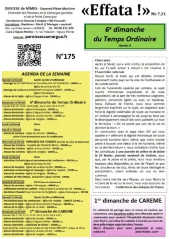 6ème dimanche du Temps Ordinaire - Année A