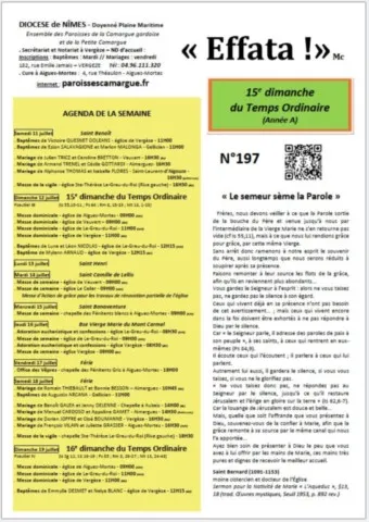 16e Dimanche du Temps Ordinaire 16e Dimanche du Temps Ordinaire