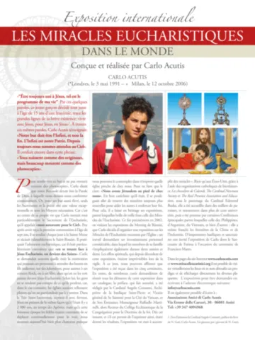 Les Miracles Eucharistiques dans le monde